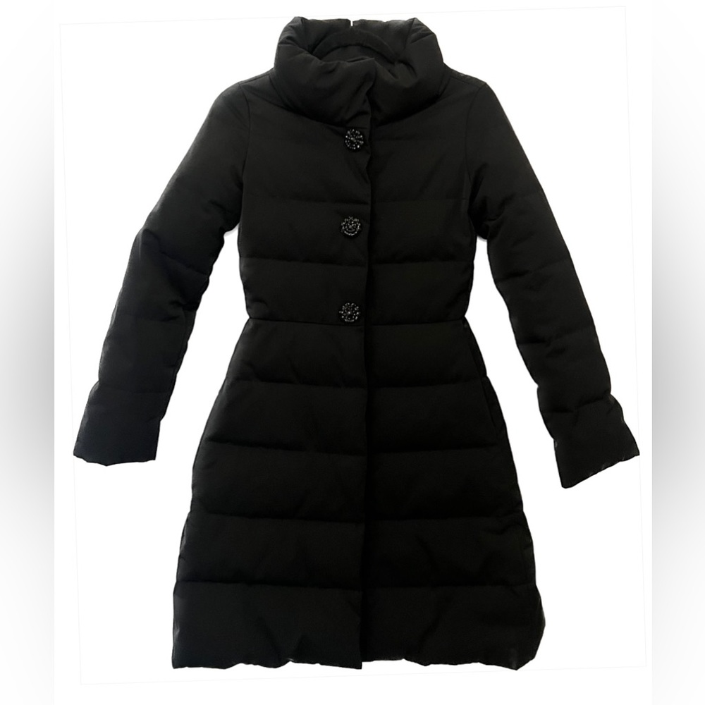 NWOT KATE SPADE HOURGLASS JEWEL BUTTON LONG DOWN COAT